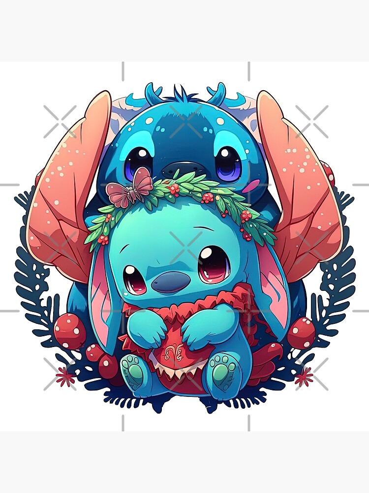  Trends International Disney Lilo and Stitch - Flowers Wall  Poster, 22.375 x 34, Unframed Version: Posters & Prints