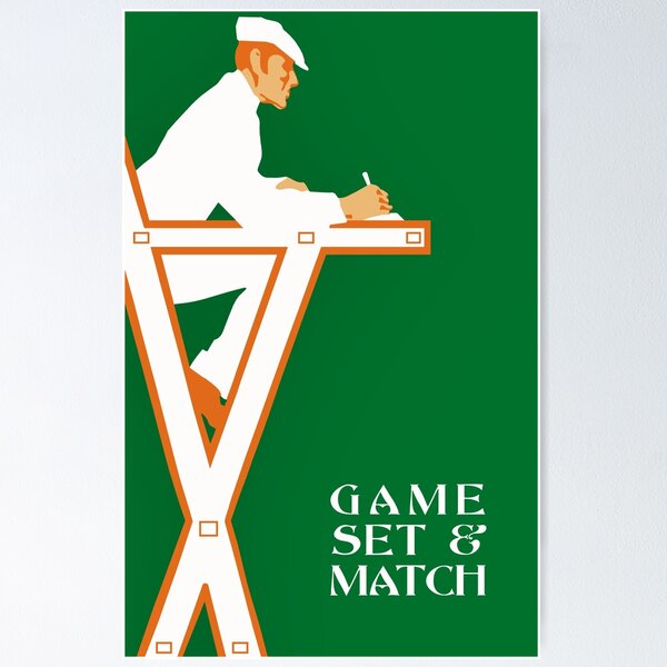 Item preview, Retro tennis referee, game set and match designed and sold by aapshop.