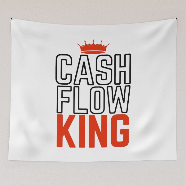 Item preview, CASHFLOW KING red crown modified white background  designed and sold by KingsManKind.