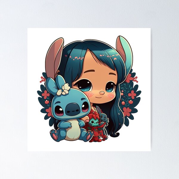 Cute Chibi Stitch Kawaii | Poster