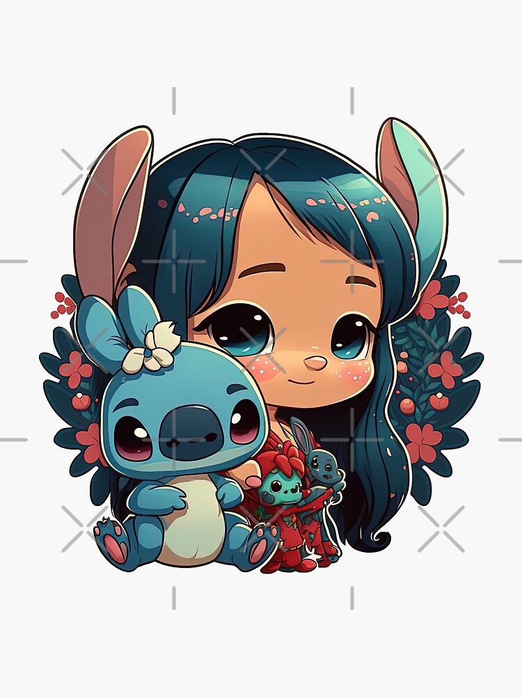 Stitch Stickers Disney Character Lilo And Stitch Cute Cartoon Kawaii