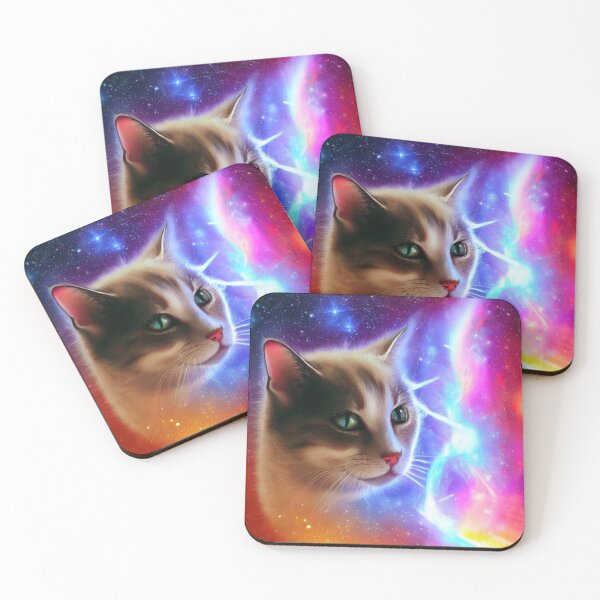 Item preview, Anime cat form of light from the nebula cat in space meow art designed and sold by ValleyDream.
