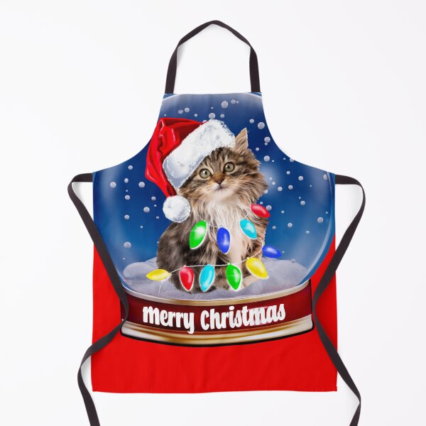 Item preview, Cute Longhair Kitten Christmas Snow Globe Cat designed and sold by PG Illustration.