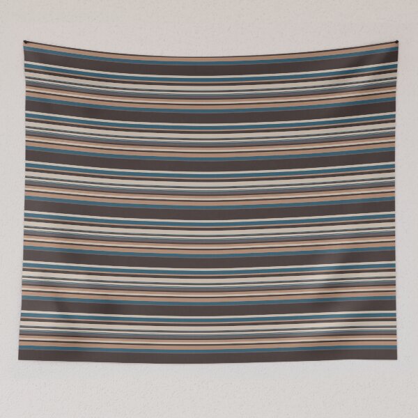 Item preview, Beige Brown and Blue Stripes designed and sold by SaradaBoru.