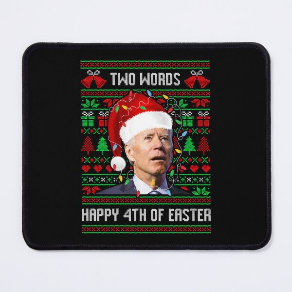Item preview, Funny Two Words Happy 4th Of Easter Joe Biden Ugly Christmas Sweater designed and sold by RosannaArt.