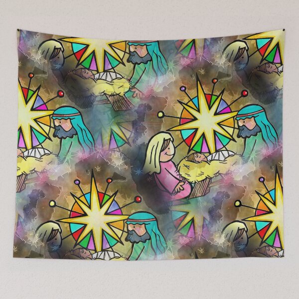 Item preview, Seamless Watercolour Christmas Nativity Scene designed and sold by Prawny.