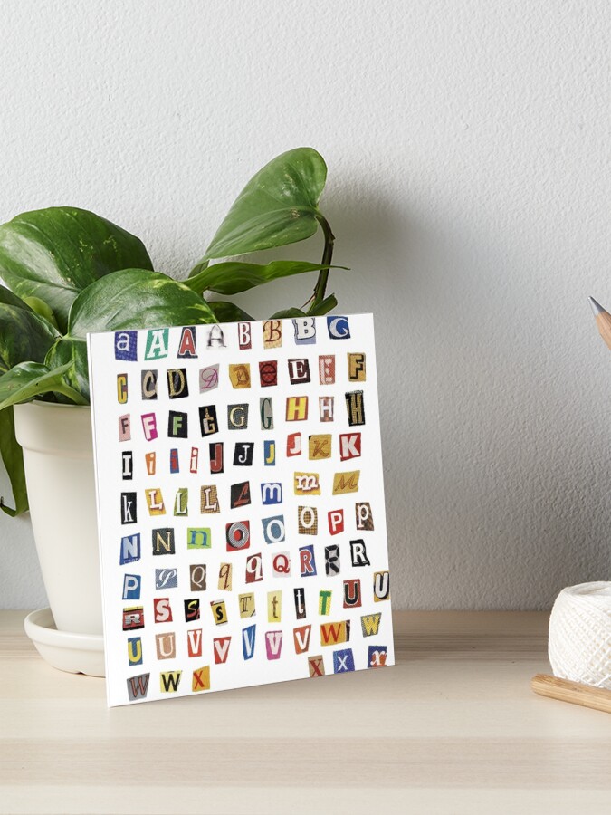 cut out magazine alphabet sticker pack journal newspaper | Sticker