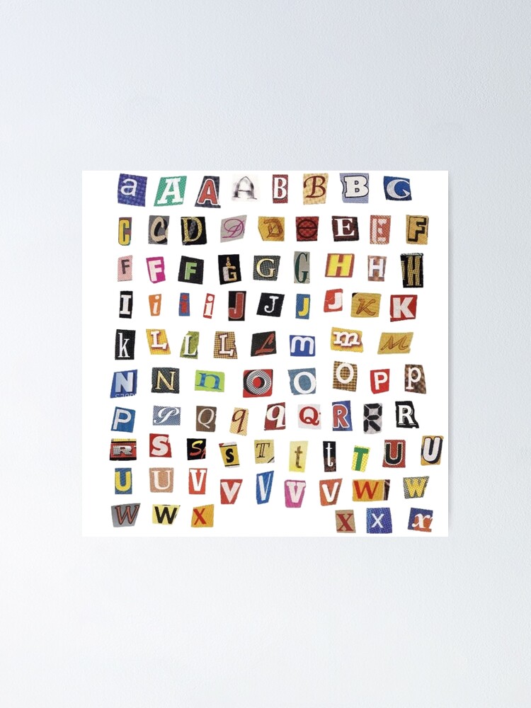 cut out magazine alphabet sticker pack journal newspaper - Cut Out Letters  - Magnet