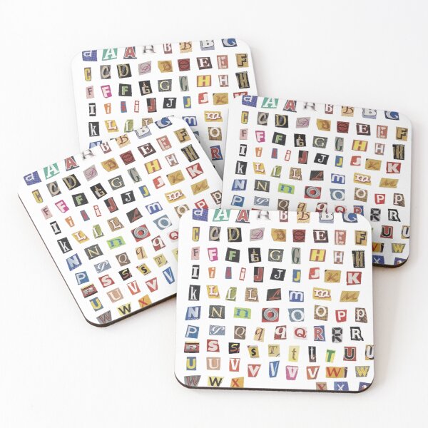 Item preview, cut out magazine alphabet sticker pack journal newspaper designed and sold by moonna designs.
