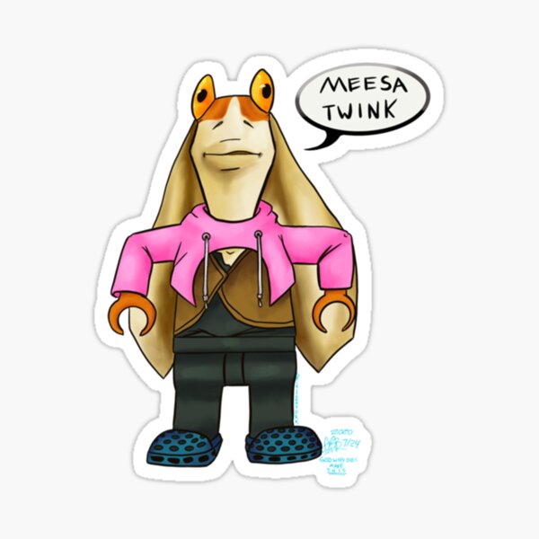 Vista previa del artículo con la obra «jar jar twinks», diseñado y vendido por CinemaPresse.