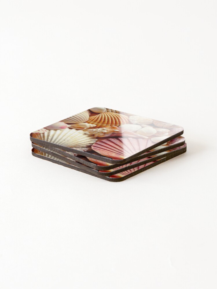 Thumbnail 4 of 5, Coasters (Set of 4), Sea Shell Lovers designed and sold by RiseAbove22.