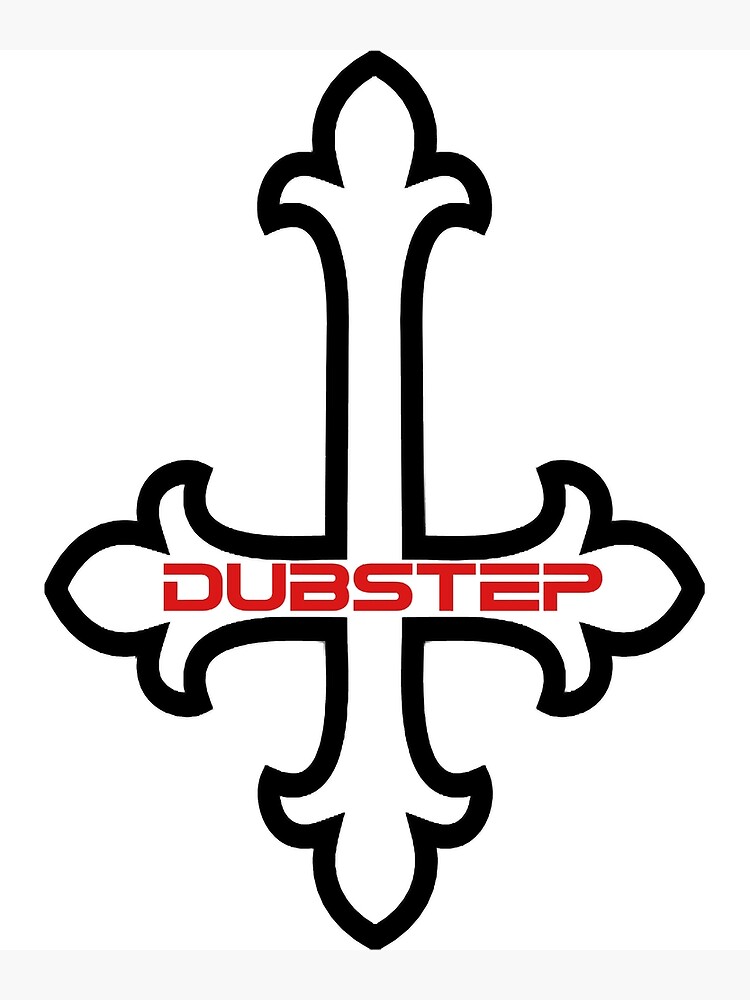 dubstep-upside-down-cross-poster-for-sale-by-theobsidianfrog-redbubble