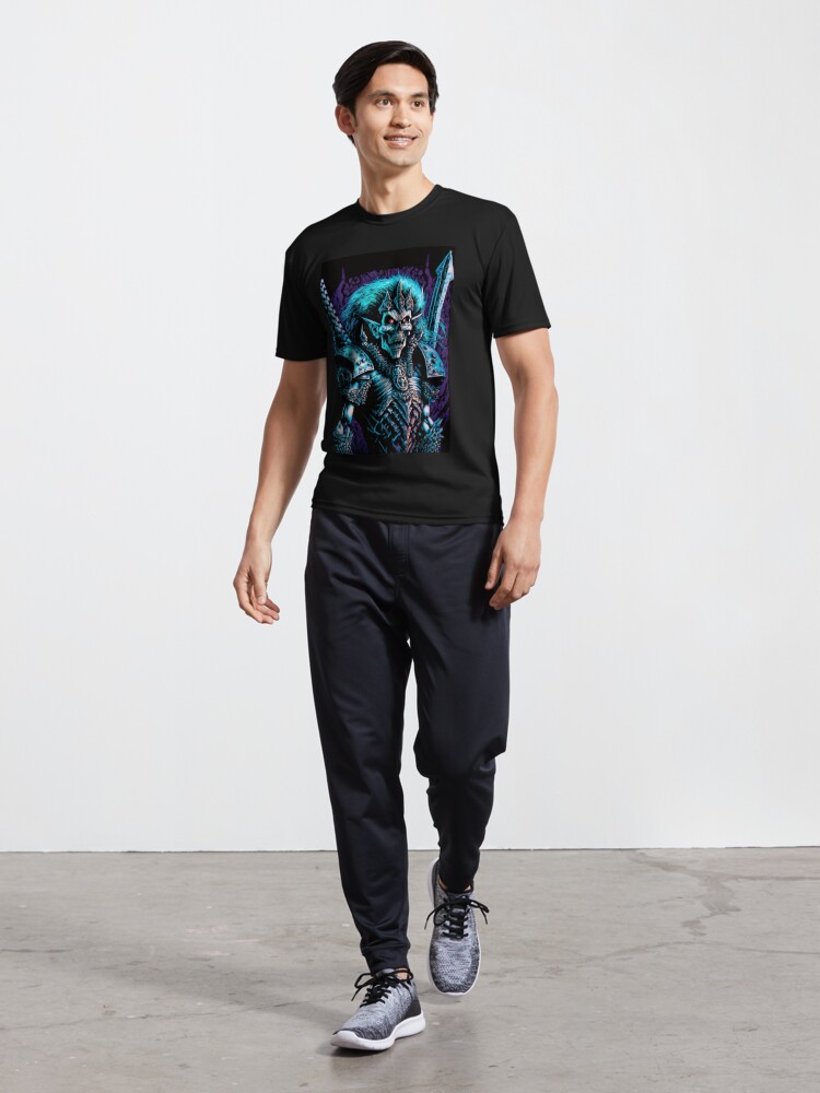 Discover Heavy Metal Skeleton Knight Active T-Shirt