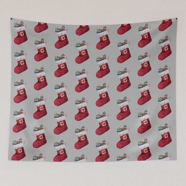 Item preview, Christmas Stocking - Watercolour Illustration designed and sold by Pattokarts.