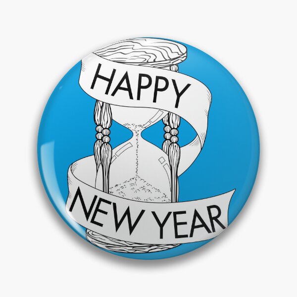 Item preview, HAPPY NEW YEAR QUOTE IN HOURGLASS designed and sold by CreatorWorld29.