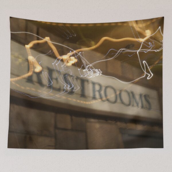Item preview, Scribble Restroom Sign designed and sold by Nalinne Jones.