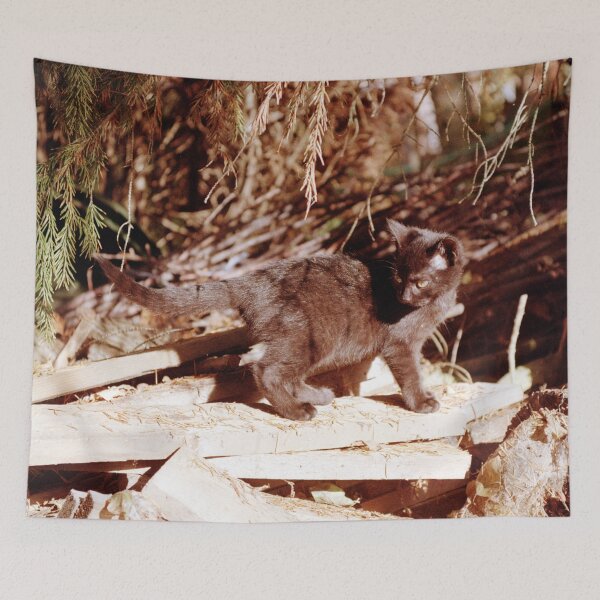 Item preview, Cat Charly on a pile of wood designed and sold by Gourmetkater.