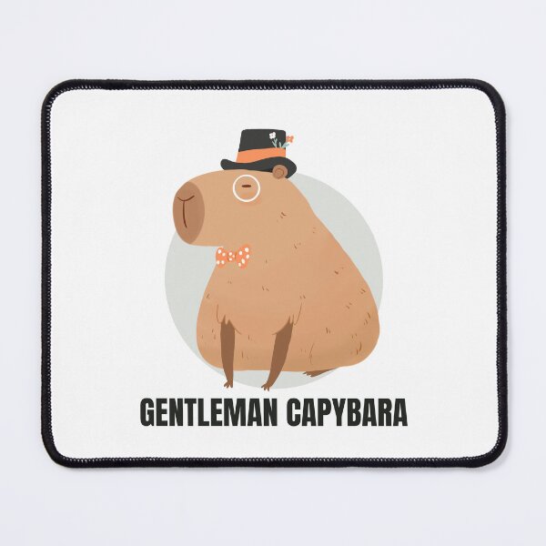Item preview, Funny cute gentlemen capybara illustration - an adorable capybara with a gentlemen hat designed and sold by Yarafantasyart.