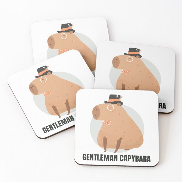 Item preview, Funny cute gentlemen capybara illustration - an adorable capybara with a gentlemen hat designed and sold by Yarafantasyart.