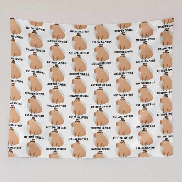 Item preview, Funny cute gentlemen capybara illustration - an adorable capybara with a gentlemen hat designed and sold by Yarafantasyart.