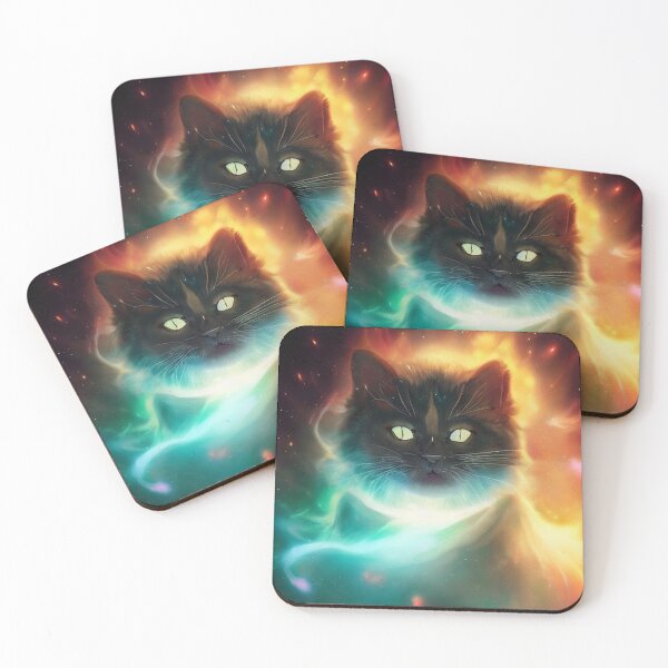 Item preview, Maine coone cat form of light from the nebula cat in space meow digital design designed and sold by ValleyDream.