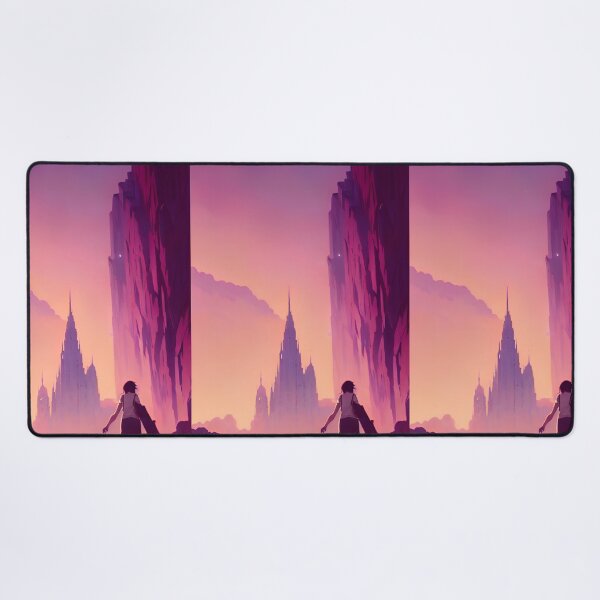 Item preview, Anime Girl Castle Lofi Scenario Landscape designed and sold by Trendy-Now.