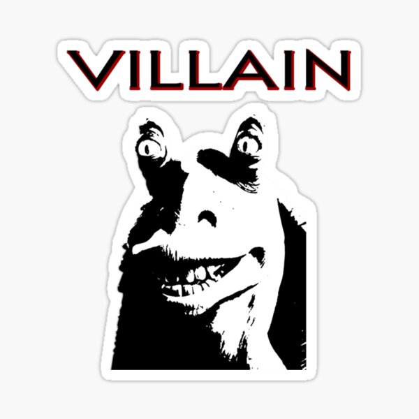 Vista previa del artículo con la obra «Jar Jar - Villano», diseñado y vendido por PackAPunchDesi.