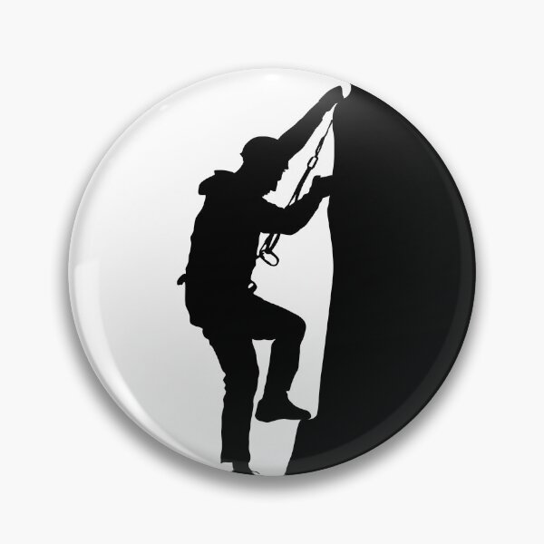 Item preview, silueta hombre escalada en roca designed and sold by WilliamsonMedia.