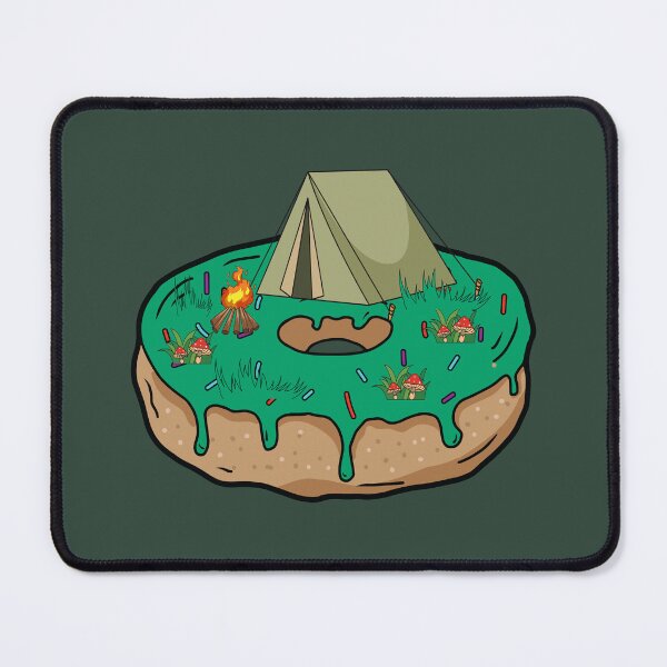 Item preview, Funny camping tent with fire on donut designed and sold by Donutlovers.