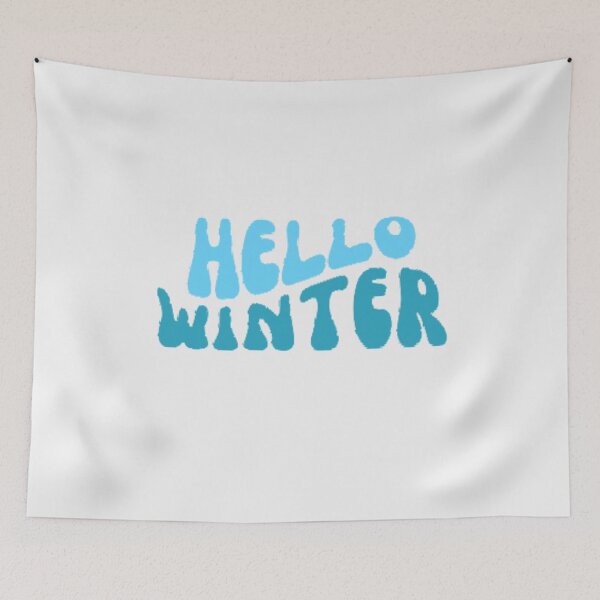 Item preview, Hello Winter Brushed Blue Water Color designed and sold by DeeCeeFashion.
