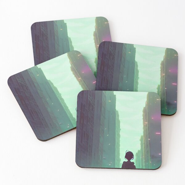 Item preview, Anime Girl in Streets Lofi Scenario Shadow Landscape designed and sold by Trendy-Now.