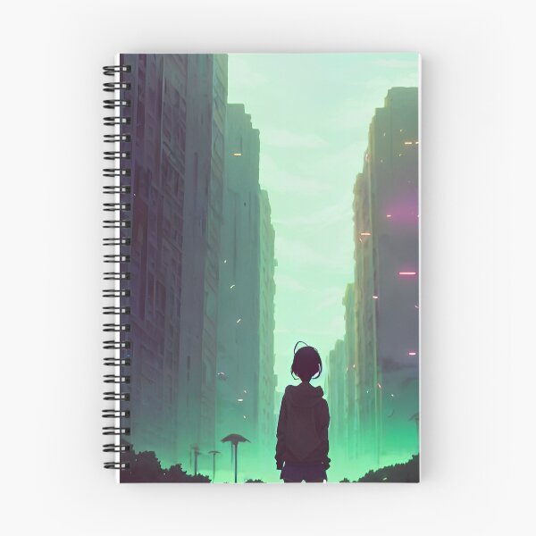 Item preview, Anime Girl in Streets Lofi Scenario Shadow Landscape designed and sold by Trendy-Now.