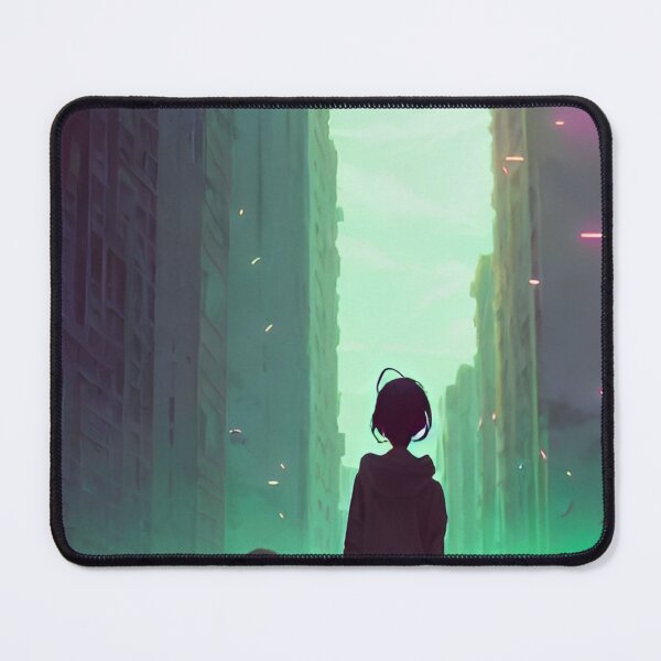 Item preview, Anime Girl in Streets Lofi Scenario Shadow Landscape designed and sold by Trendy-Now.