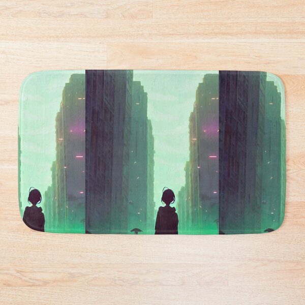 Item preview, Anime Girl in Streets Lofi Scenario Shadow Landscape designed and sold by Trendy-Now.