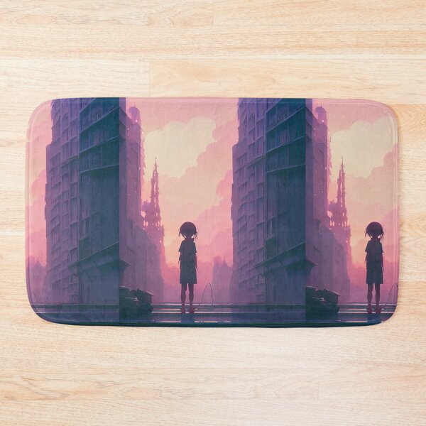Item preview, Anime Girl Pink Lofi Scenario Landscape designed and sold by Trendy-Now.
