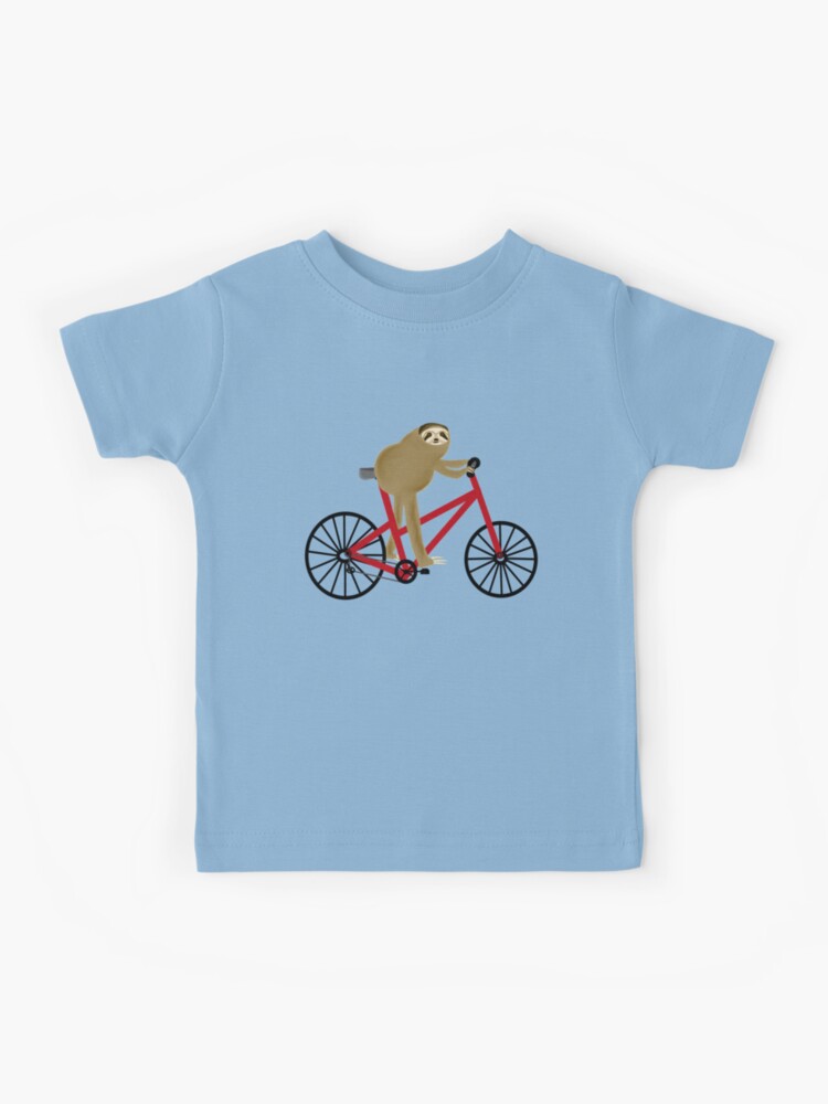 sloth on a bike t shirt