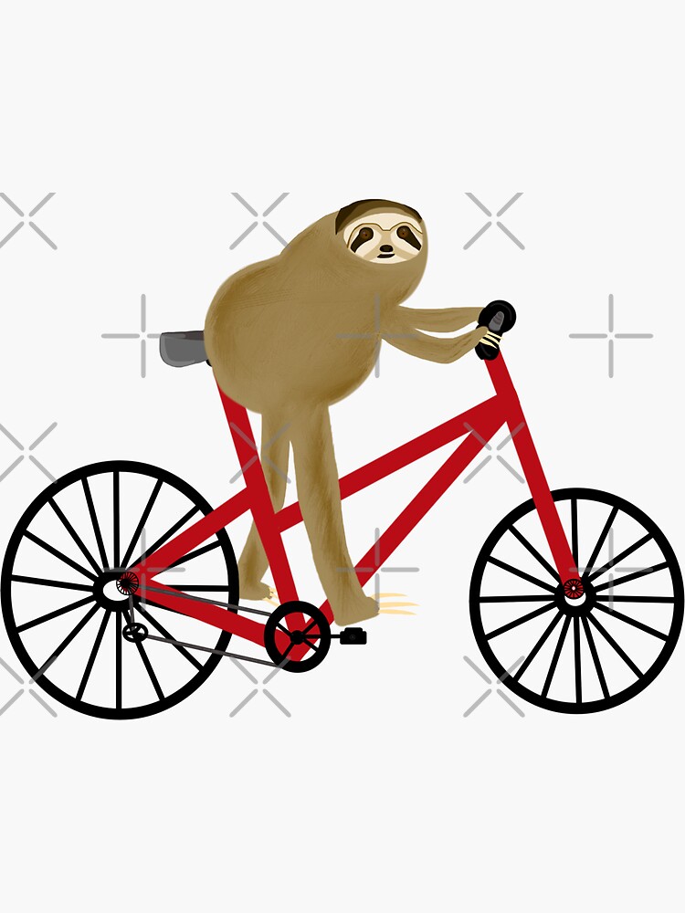 sloth riding a bike