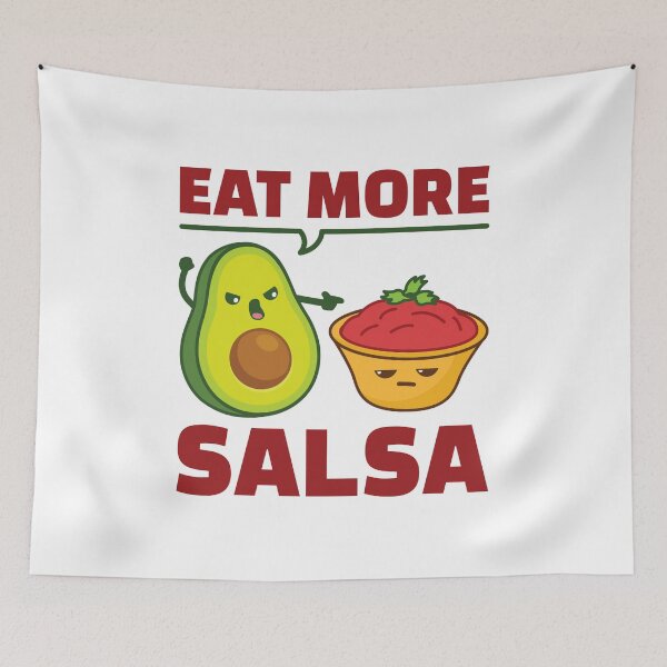 Item preview, Eat More Salsa Funny Avocado designed and sold by jaygo.