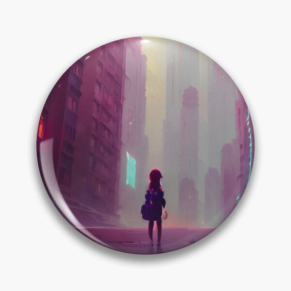 Item preview, Cute Anime Girl in Streets Lofi Scenario Shadow Landscape designed and sold by Trendy-Now.