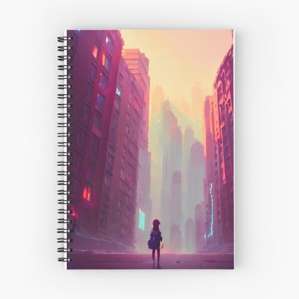 Item preview, Cute Anime Girl in Streets Lofi Scenario Shadow Landscape designed and sold by Trendy-Now.