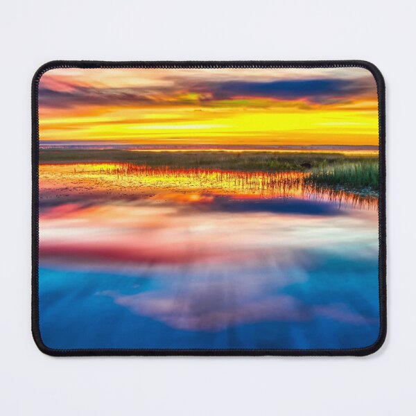Item preview, Barrier beach and salt pond lagoon at sunrise of the northeast color nature photography / photograph designed and sold by Jéanpaul  Ferro.