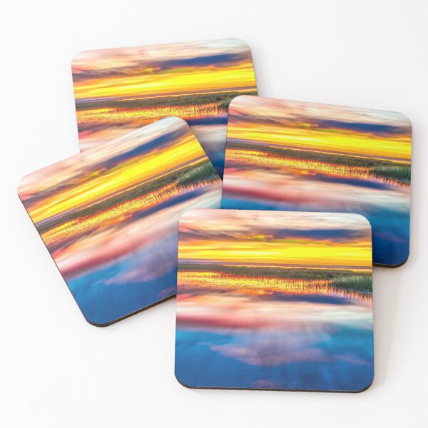 Item preview, Barrier beach and salt pond lagoon at sunrise of the northeast color nature photography / photograph designed and sold by Jéanpaul  Ferro.