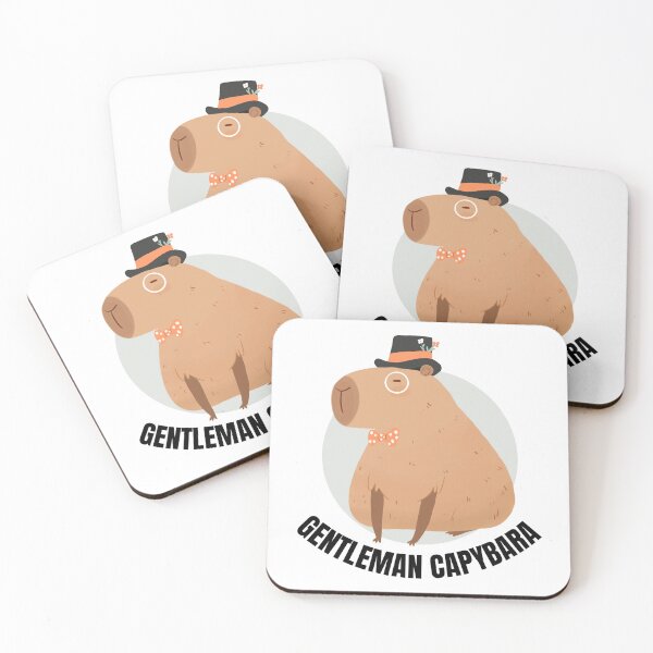 Item preview, Funny cute gentlemen capybara illustration - an adorable capybara with a gentlemen hat designed and sold by Yarafantasyart.