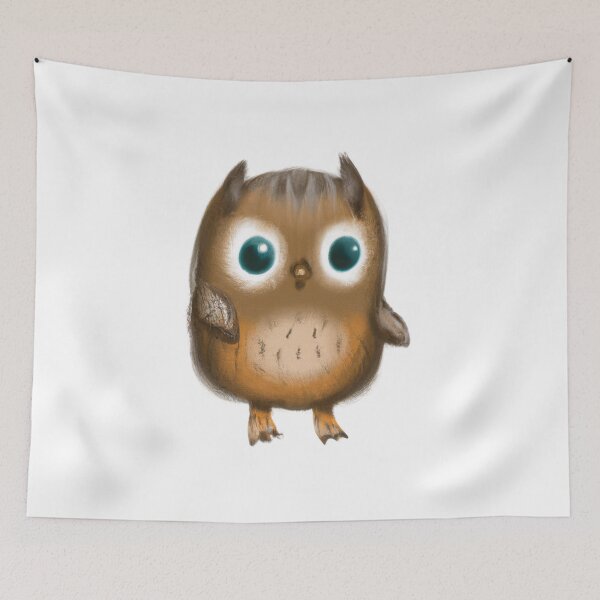 Item preview, Cute Owl Drawing designed and sold by WeHeartAnimals.