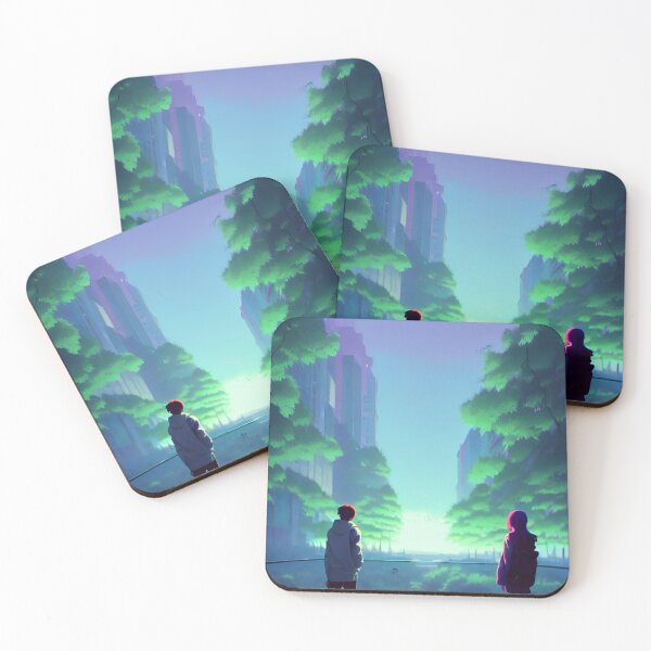 Item preview, A Couple in Bridge Lofi Scenario Anime Landscape designed and sold by Trendy-Now.