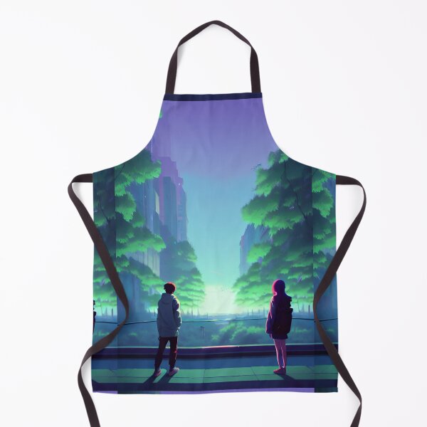 Item preview, A Couple in Bridge Lofi Scenario Anime Landscape designed and sold by Trendy-Now.
