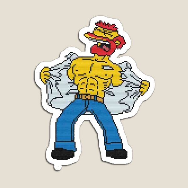 8-bit groundskeeper willie Magnet