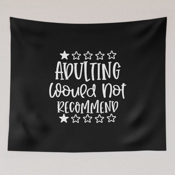 Item preview, Adulting would not recommend with five stars designed and sold by Cordiality.