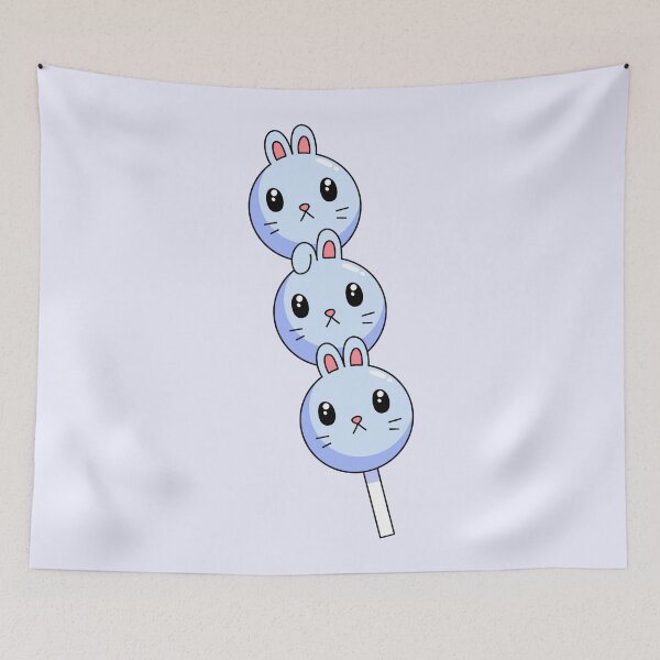 Item preview, bunny skewer-blue designed and sold by gummieturtle.