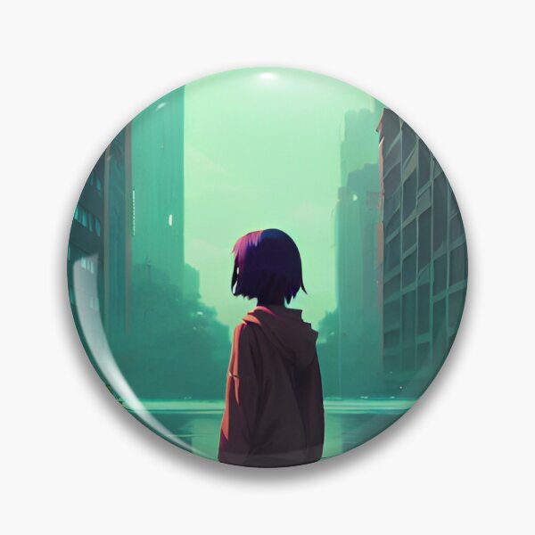 Item preview, Cool Anime Girl in Streets Lofi Scenario Landscape designed and sold by Trendy-Now.